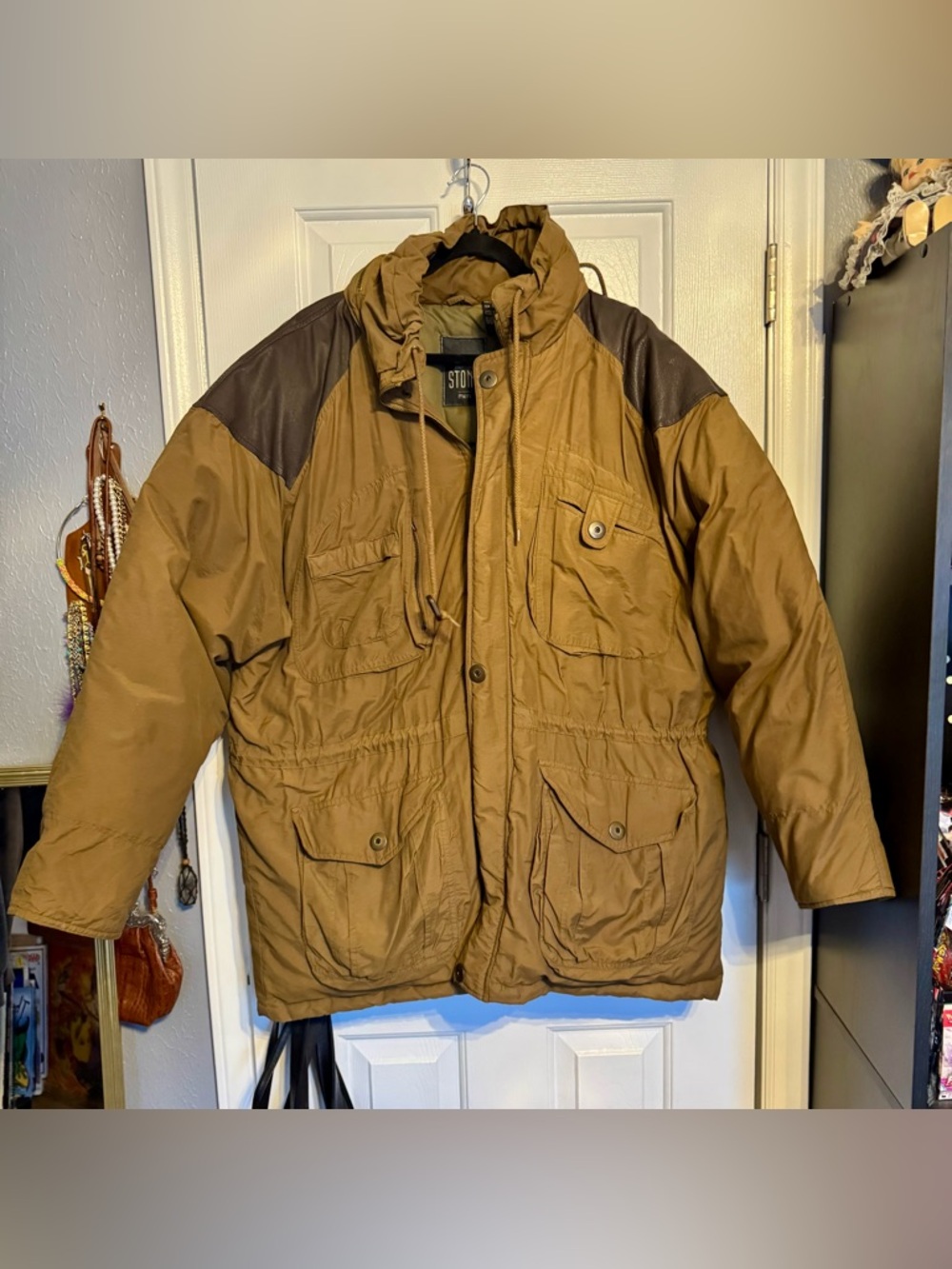 Vintage Jonathan Stone Down Puffer Jacket With Hood Mens XL